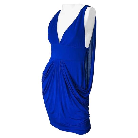 NWT Versace Early 2000's Draped Panel Back Grecian Cocktail Dress Sz 42 - Picture 1 of 13